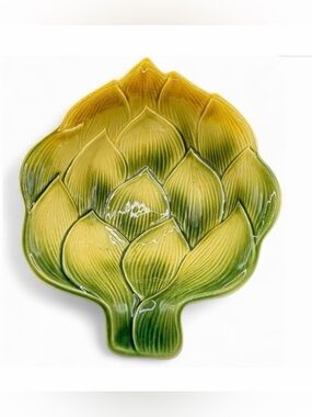 Ancora Italy Hand Painted Artichoke Pottery Serving Bowl Tableware Majolica